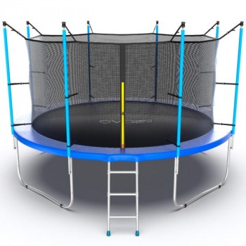 Батут с внутренней сеткой и лестницей EVO JUMP Internal 12ft (Blue)