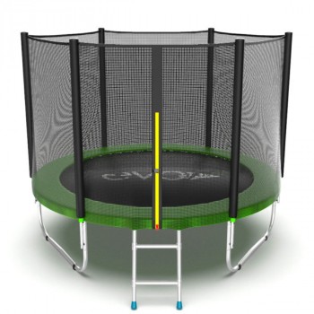 Батут с внешней сеткой и лестницей EVO JUMP External 10ft (Green)