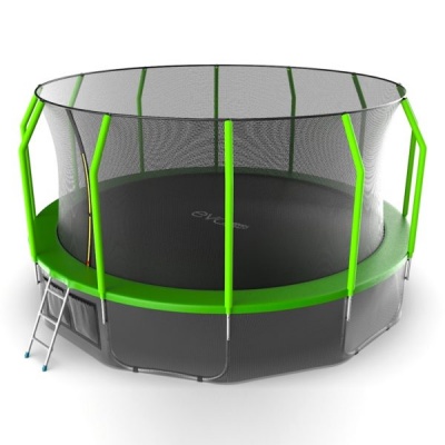 Батут Optifit Like Green 12ft с желтой крышей