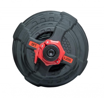 Штанга олимпийская OriginalFitTools 180 кг (диски с двумя хватами, черный гриф)
