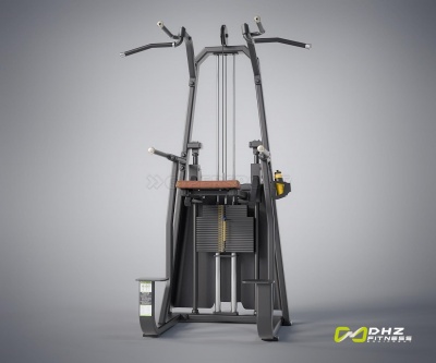 Турник, брусья с противовесом DHZ Dip/Chin Assist Стек 88 кг E-1009В