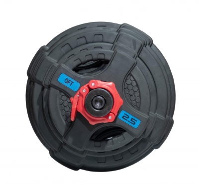 Штанга олимпийская OriginalFitTools 215 кг (диски с двумя хватами, черный гриф)