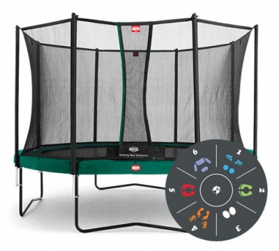 Батут Berg Champion Tattoo 430 + сетка Comfort 430