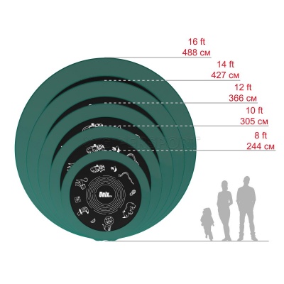 Батут UNIXline SUPREME GAME 8 ft (green)