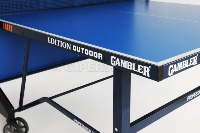 Всепогодный теннисный стол Gambler EDITION Outdoor синий