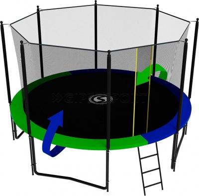 Батут SWOLLEN Classic Black 12 FT