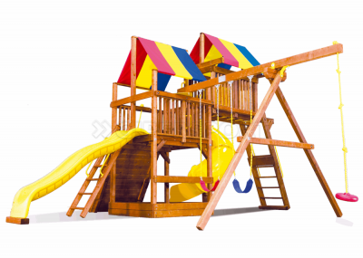 Детская площадка Rainbow Play Sistems Саншайн Клубхаус Спиральная горка Лайт Тент