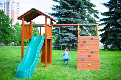 Детские городки Jungle Cottage + Climb Module X'tra