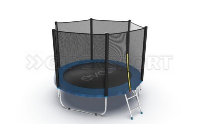 Батут с внешней сеткой и лестницей EVO JUMP External 8ft (Blue)