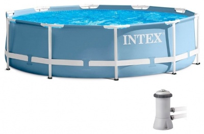 Бассейн каркасный INTEX PRISM FRAMETM 305х76см (с насосом)