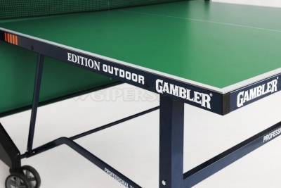 Всепогодный теннисный стол Gambler EDITION Outdoor зеленый