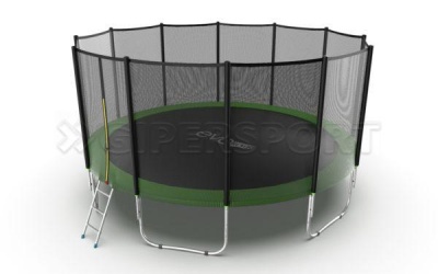 Батут с внешней сеткой и лестницей EVO JUMP External 16ft (Green)