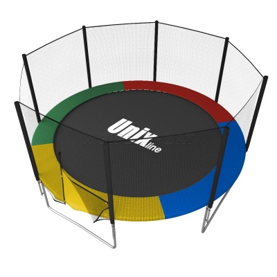 Батут UNIX line Simple 12 ft Color (outside) с лестницей