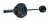 Штанга олимпийская OriginalFitTools 58 кг (диски с двумя хватами, черный гриф)