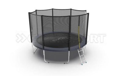 Батут с внешней сеткой и лестницей EVO JUMP External 12ft (Blue)