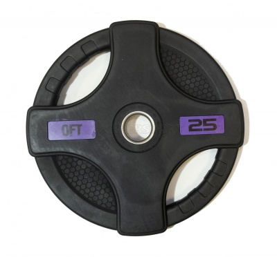 Штанга олимпийская OriginalFitTools 180 кг (диски с двумя хватами, черный гриф)