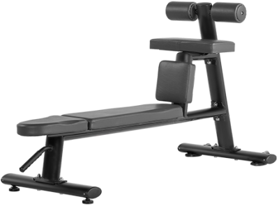 Скамья для скручиваний горизонтальная Bronze Gym H-035 (чёрный) | sportres.ru