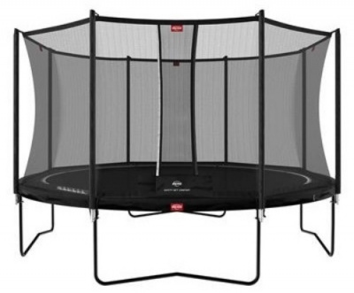Батут BERG Favorit Regular 380 Black + защитная сетка Safety Net Comfort