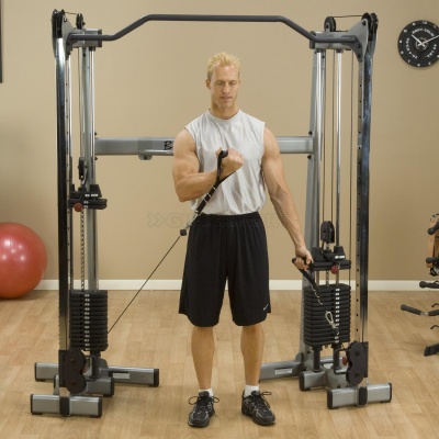 Сдвоенная блочная стойка Body Solid с двумя весовыми стеками по 72,5 кг