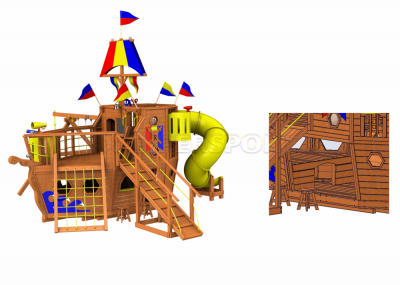 Детская площадка Rainbow Play Sistems Корабль Дизайн 2