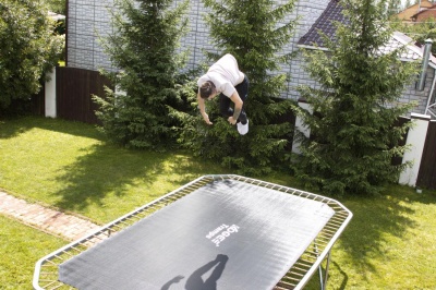 Батут KOGEE TRAMPS TOP Tramps 10'x14'(4.3x3.0м) прямоугольный с защитной сетью
