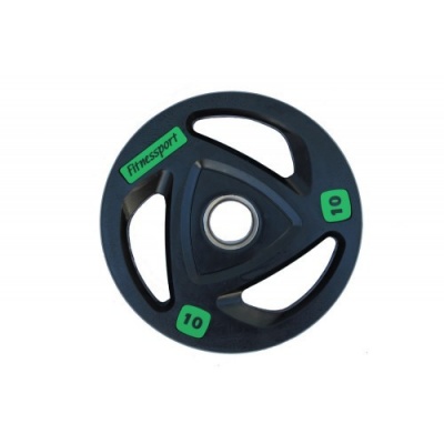 Диск олимпийский обрезиненный черный Fitnessport RCP17-10