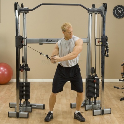 Сдвоенная блочная стойка Body Solid с двумя весовыми стеками по 72,5 кг