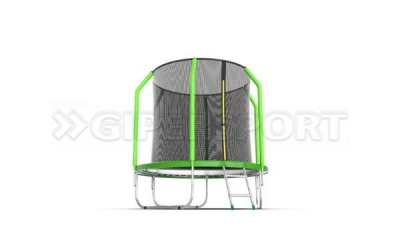 Батут с внутренней сеткой и лестницей Evo Jump Cosmo 6ft (Green)