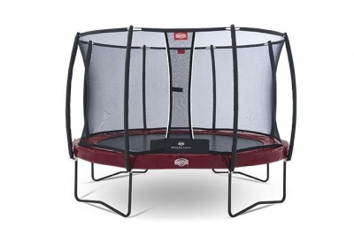 Батут Berg Elite+430 Tattoo (красный) с сеткой T-series 430