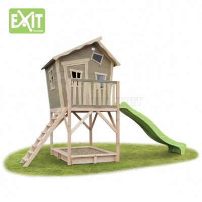 Игровой дом Exit Toys с изгибом с горкой 700