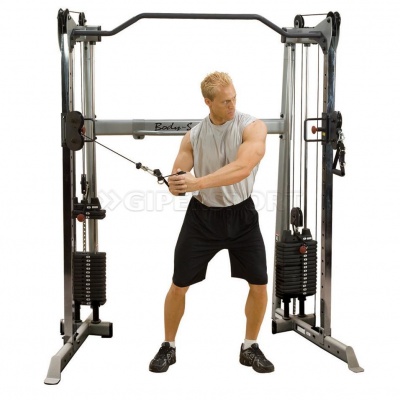 Сдвоенная блочная стойка Body Solid с двумя весовыми стеками по 72,5 кг