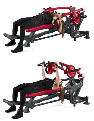 Горизонтальный жим от груди (скамья, полная) Panatta 1HP537 | sportres.ru