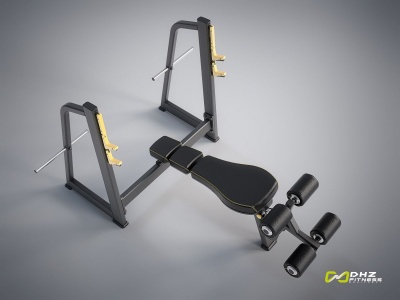 Скамья-стойка для жима под углом вниз DHZ E-1041В | sportres.ru