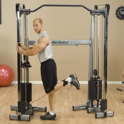 Сдвоенная блочная стойка Body Solid с двумя весовыми стеками по 72,5 кг