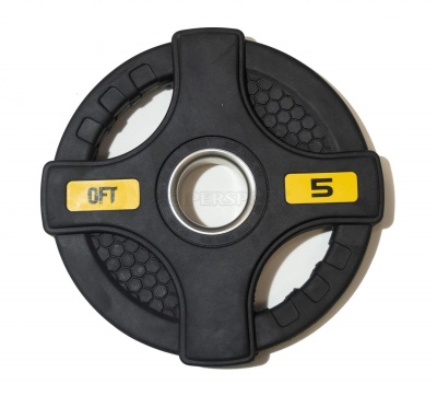 Штанга олимпийская OriginalFitTools 180 кг (диски с двумя хватами, черный гриф)