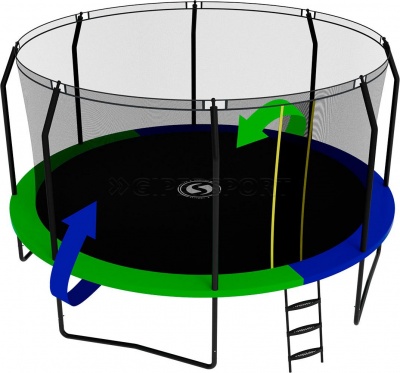 Батут SWOLLEN Prime Black 14 FT