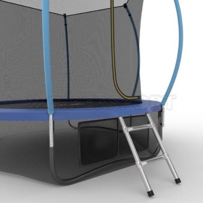 Батут с внутренней сеткой и лестницей EVO JUMP Internal 8ft (Blue) + нижняя сеть