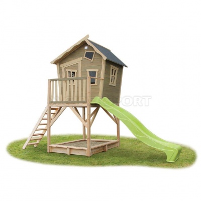Игровой дом с изгибом с горкой Exit Toys 700