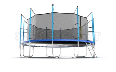 Батут с внутренней сеткой и лестницей EVO JUMP Internal 16ft (Blue)