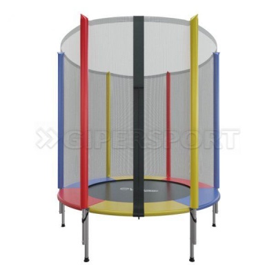 Детский батут с внешней сеткой EVO JUMP 4,5ft Color (140 см)