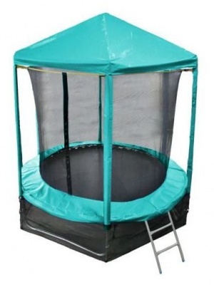 Батут Optifit Like Green 8ft с зеленой крышей