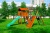 Детские городки Jungle Cottage + Climb Module X'tra + Рукоход с качелей + Rock