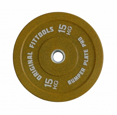 Диск бамперный OriginalFitTools 15 кг (желтый)