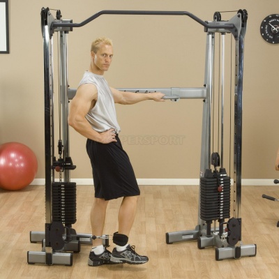 Сдвоенная блочная стойка Body Solid с двумя весовыми стеками по 72,5 кг