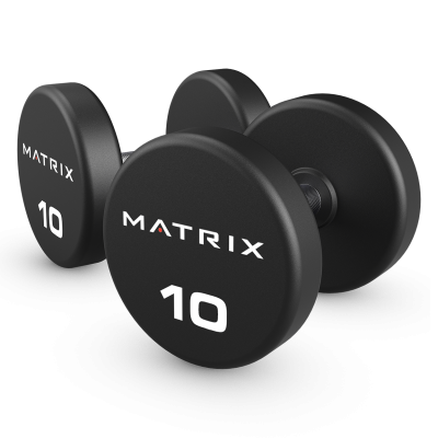 Гантели с уретановым покрытием, 1 кг. Matrix MAC-01URE-STUDB