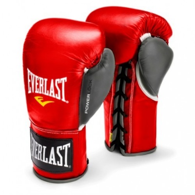 Перчатки боевые Everlast Powerlock 10oz XL красн/сер