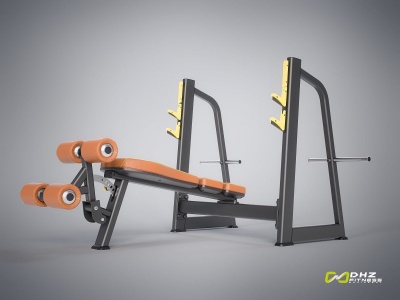 Скамья-стойка для жима под углом вниз DHZ E-1041В | sportres.ru