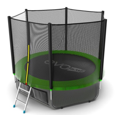 Батут ARLAND 8FT с внутренней страховочной сеткой и лестницей (Blue)