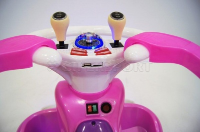 Электромобиль-ходунки RiverToys 1688 розовый