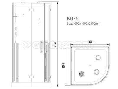 Душевая кабина Kvimol K075